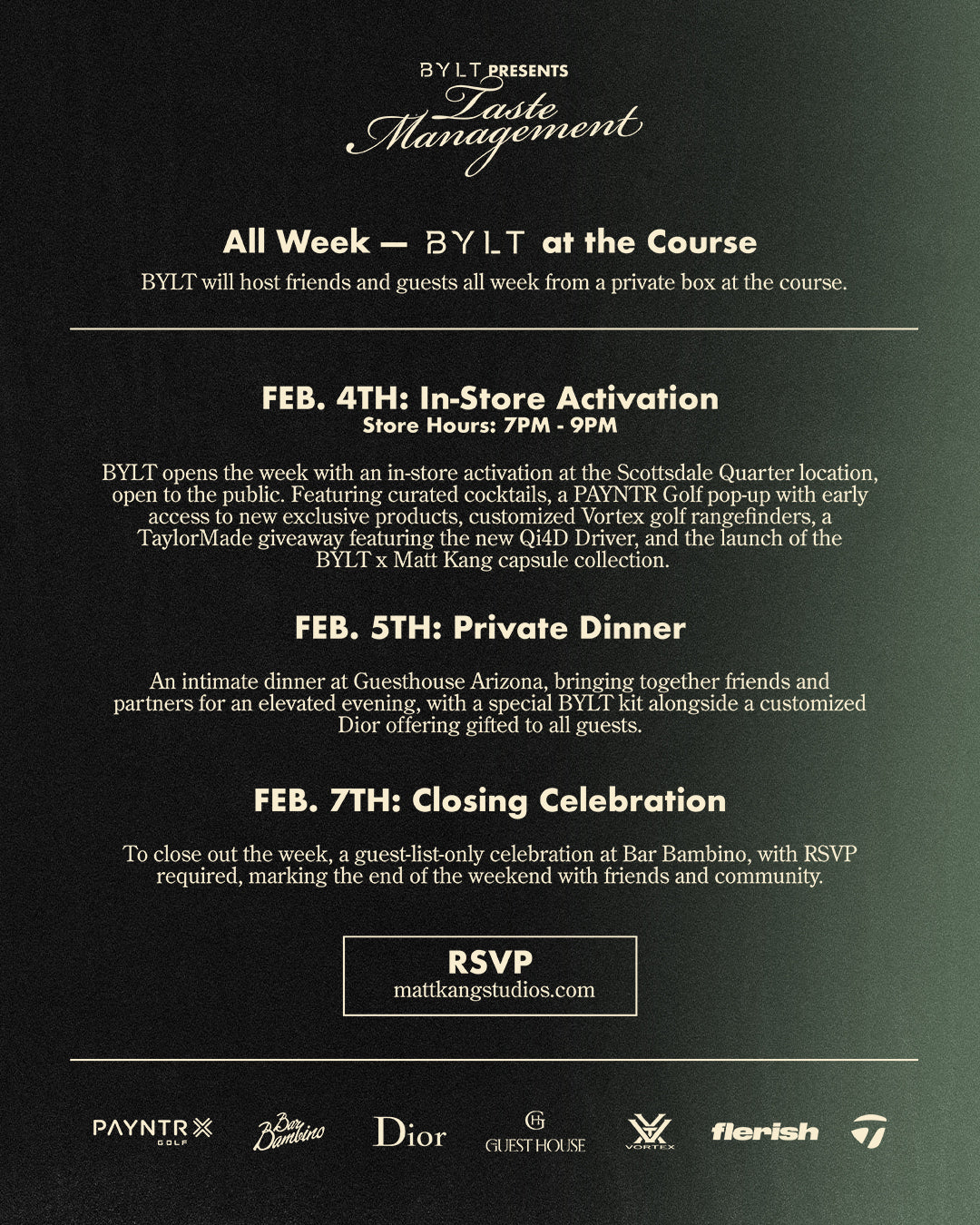 BYLT In-Store Activation RSVP - February 4th